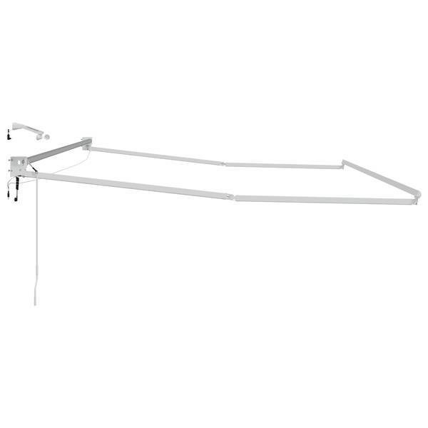 Grote foto vidaxl elektrisch uitschuifbaar zonnescherm frame wit 4 x 2 m tuin en terras overige tuin en terras