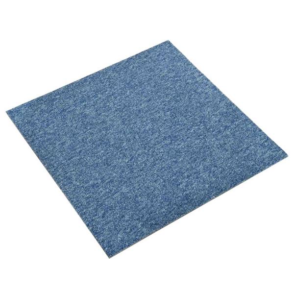 Grote foto vidaxl tapijt 20 pcs blauw 50 x 50 cm 100 polypropyleen huis en inrichting vloerbedekking en kleden