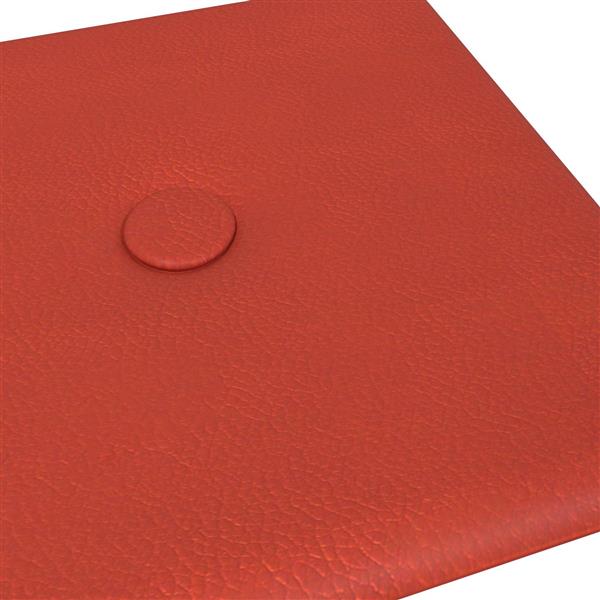 Grote foto vidaxl wandhoofdbord 12 pcs rood 30 x 15 cm nep leer antiek en kunst stoelen en banken