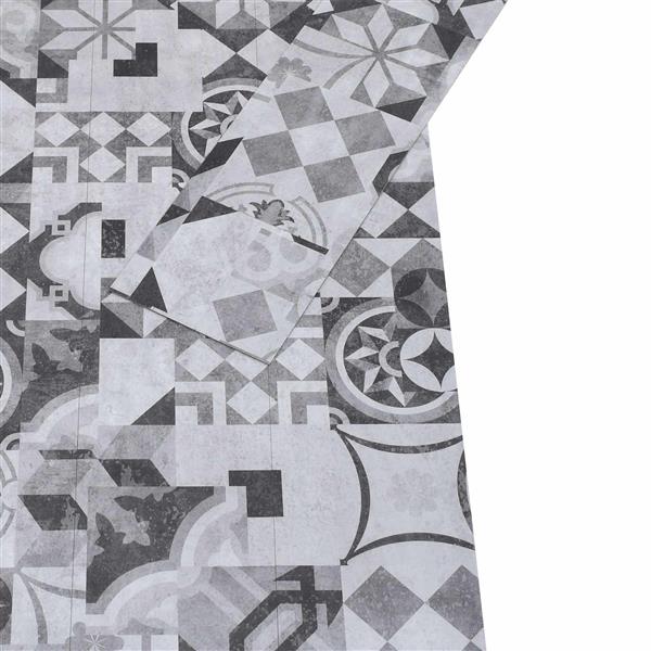 Grote foto vidaxl zelfklevende vloerplank 32 pcs grijs patroon 4 46 m pvc doe het zelf en verbouw tegels