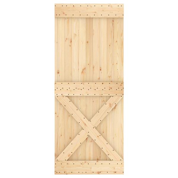 Grote foto vidaxl deur narvik naturel 85 x 210 cm massief grenenhout doe het zelf en verbouw deuren en horren