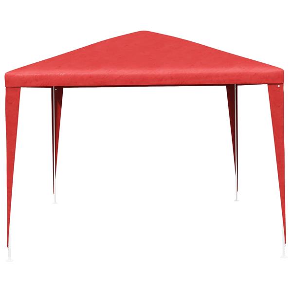 Grote foto vidaxl partytent rood 400 x 300 x 255 cm pe en staal tuin en terras overige tuin en terras
