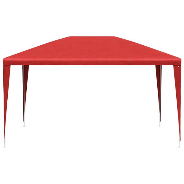 Grote foto vidaxl partytent rood 400 x 300 x 255 cm pe en staal tuin en terras overige tuin en terras