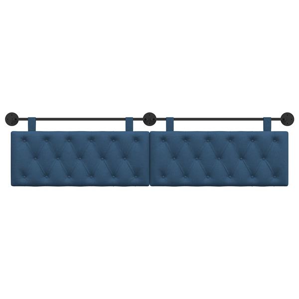 Grote foto vidaxl hangend hoofdeinde blauw stof antiek en kunst stoelen en banken