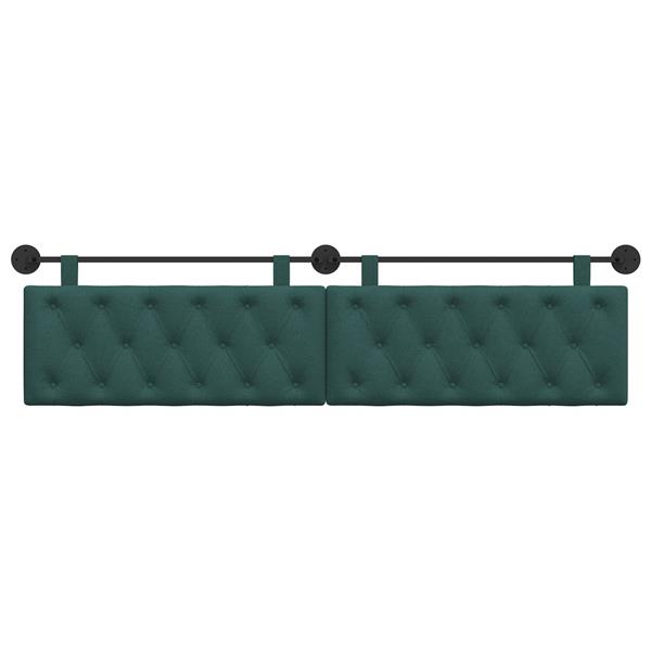 Grote foto vidaxl hangend hoofdeinde donkergroen stof antiek en kunst stoelen en banken