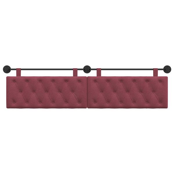 Grote foto vidaxl hangend hoofdeinde wijnrood stof antiek en kunst stoelen en banken