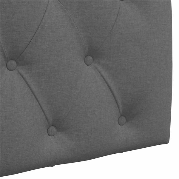 Grote foto vidaxl hangend hoofdeinde donkergrijs stof antiek en kunst stoelen en banken