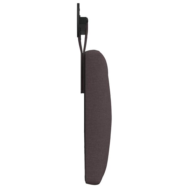 Grote foto vidaxl hangend hoofdeinde donkerbruin stof antiek en kunst stoelen en banken