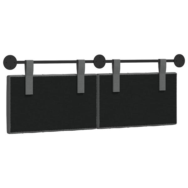 Grote foto vidaxl hangend hoofdeinde donkergrijs stof antiek en kunst stoelen en banken