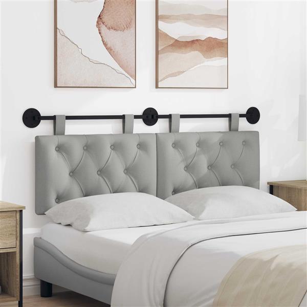 Grote foto vidaxl hangend hoofdeinde wolkengrijs stof antiek en kunst stoelen en banken