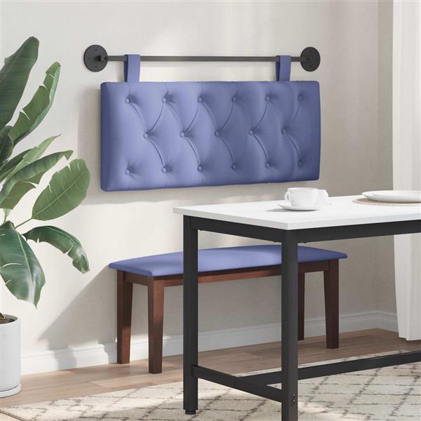 Grote foto vidaxl hangend hoofdeinde jeans blauw 110 x 55 x 7 cm stof antiek en kunst stoelen en banken