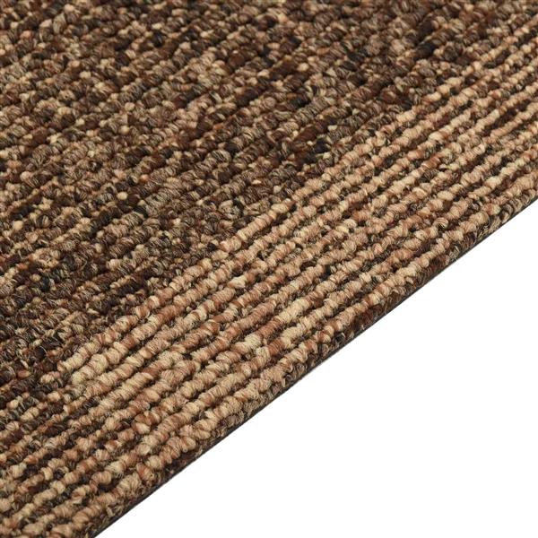 Grote foto vidaxl vloertapijt 20 pcs bruin 50 x 50 cm pp huis en inrichting vloerbedekking en kleden