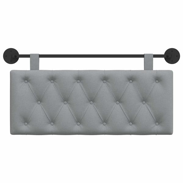 Grote foto vidaxl hangend hoofdeinde lichtgrijs stof antiek en kunst stoelen en banken