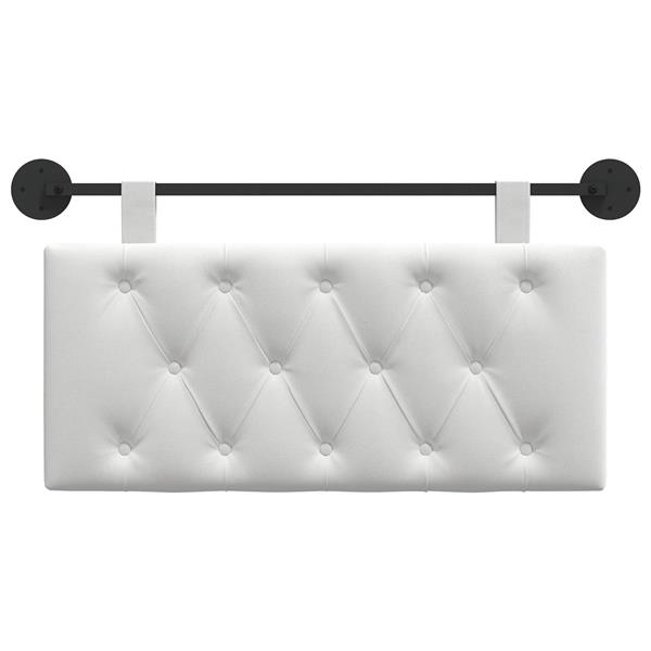 Grote foto vidaxl hangend hoofdeinde wit stof antiek en kunst stoelen en banken