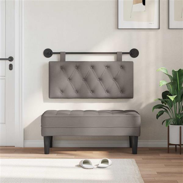 Grote foto vidaxl hangend hoofdeinde taupe stof antiek en kunst stoelen en banken