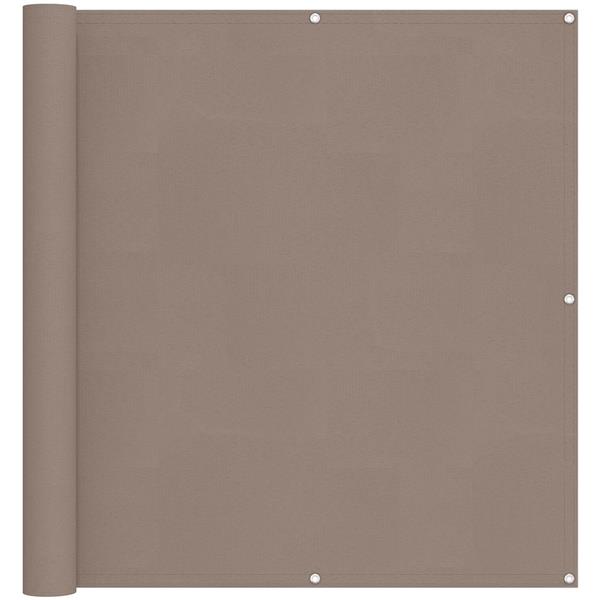 Grote foto vidaxl balkon scherm taupe 110 x 300 cm oxford stof tuin en terras overige tuin en terras