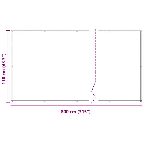 Grote foto vidaxl balkon scherm terracotta 110 x 800 cm oxford stof tuin en terras overige tuin en terras