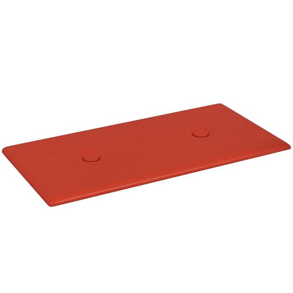 Grote foto vidaxl wandhoofdbord 12 pcs rood 30 x 15 cm nep leer antiek en kunst stoelen en banken