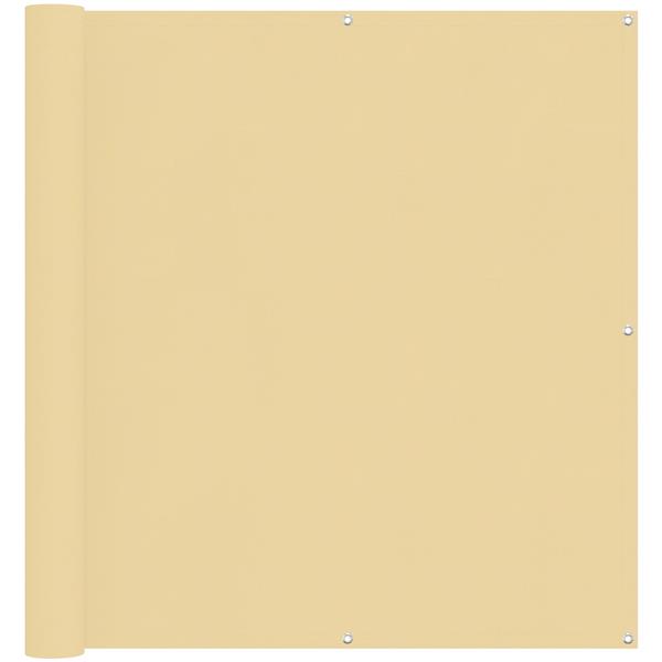 Grote foto vidaxl balkon scherm zand 110 x 300 cm oxford stof tuin en terras overige tuin en terras