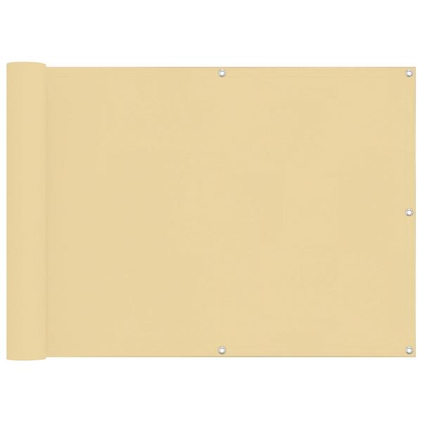 Grote foto vidaxl balkon scherm 75 x 200 cm pu gecoat oxford alu tuin en terras overige tuin en terras