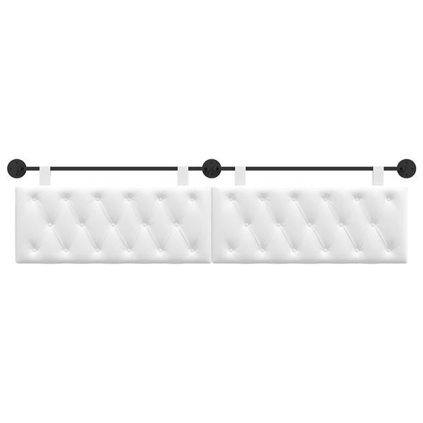 Grote foto vidaxl hangend hoofdeinde wit stof antiek en kunst stoelen en banken