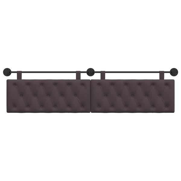 Grote foto vidaxl hangend hoofdeinde donkerbruin stof antiek en kunst stoelen en banken