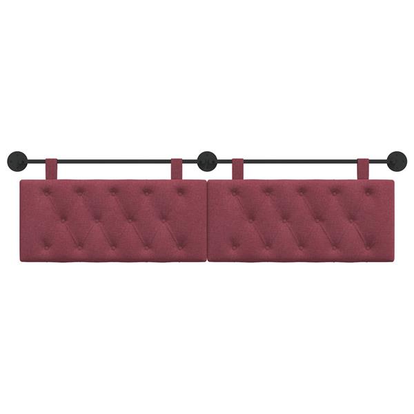 Grote foto vidaxl hangend hoofdeinde wijnrood stof antiek en kunst stoelen en banken
