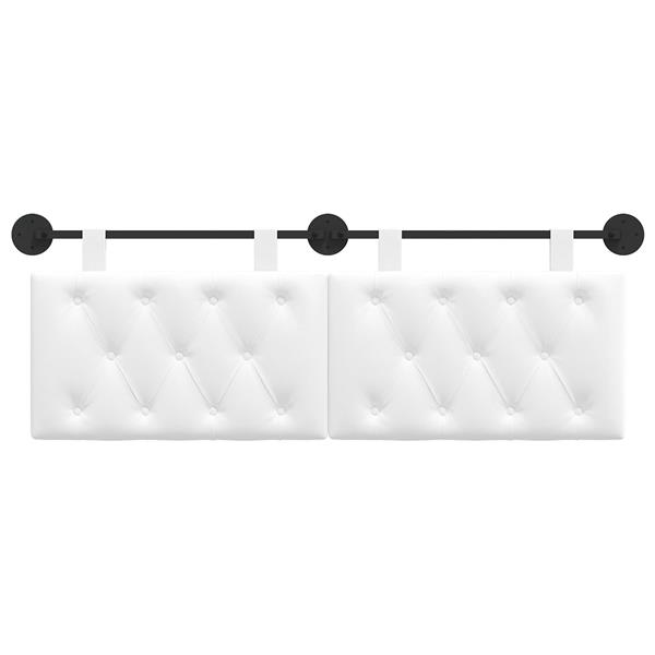 Grote foto vidaxl hangend hoofdeinde wit stof antiek en kunst stoelen en banken