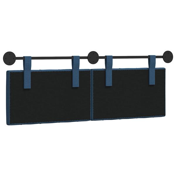 Grote foto vidaxl hangend hoofdeinde blauw stof antiek en kunst stoelen en banken