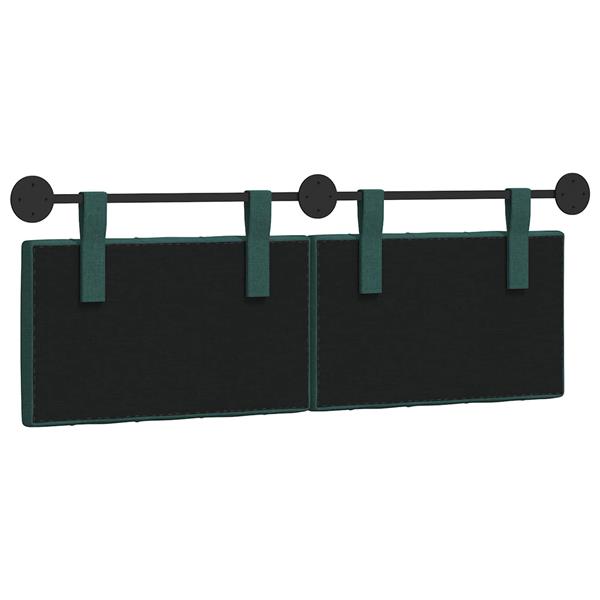 Grote foto vidaxl hangend hoofdeinde donkergroen stof antiek en kunst stoelen en banken