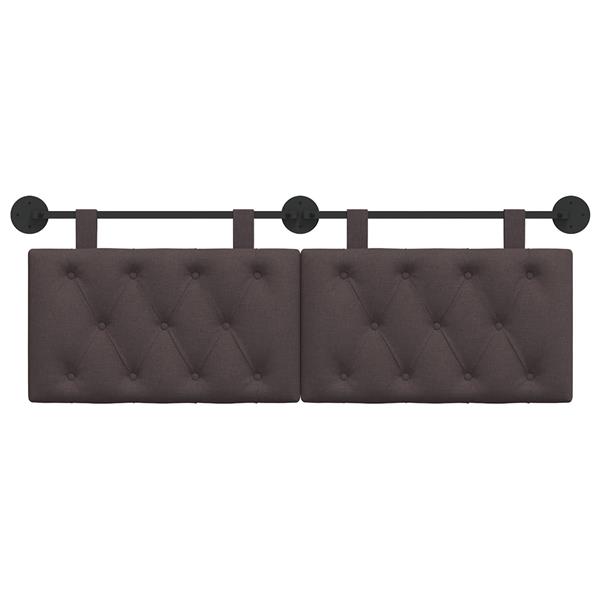 Grote foto vidaxl hangend hoofdeinde donkerbruin stof antiek en kunst stoelen en banken