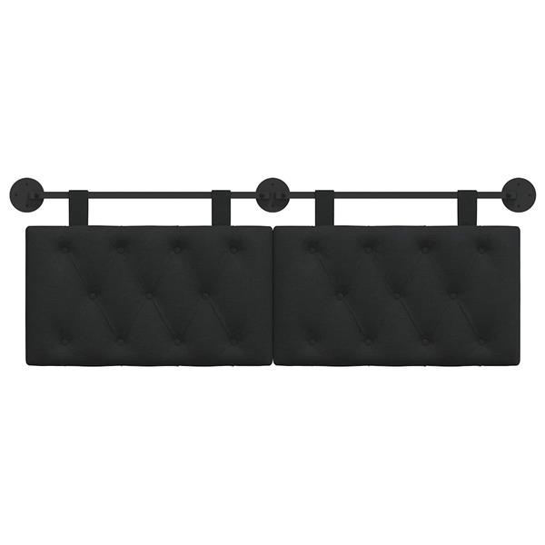 Grote foto vidaxl hangend hoofdeinde zwart stof antiek en kunst stoelen en banken