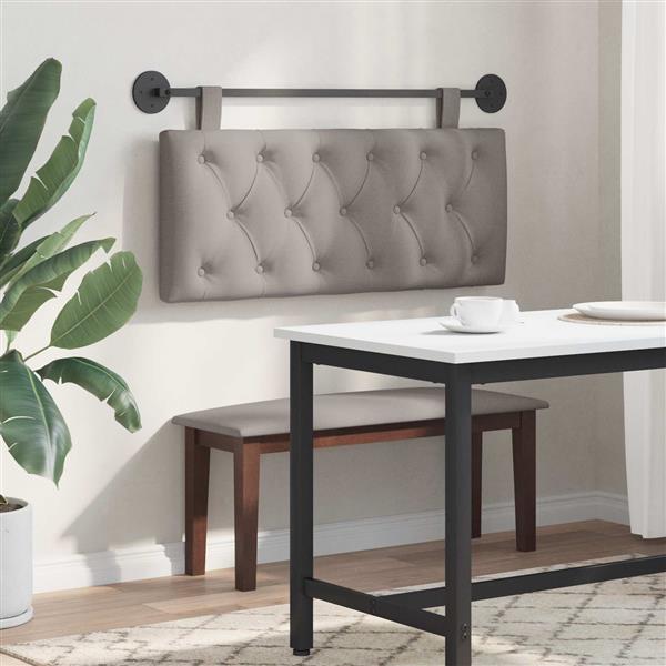 Grote foto vidaxl hangend hoofdeinde taupe stof antiek en kunst stoelen en banken