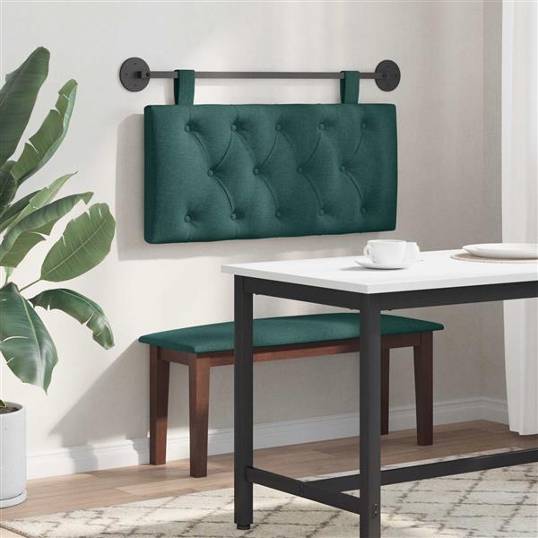 Grote foto vidaxl hangend hoofdeinde donkergroen stof antiek en kunst stoelen en banken