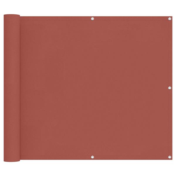 Grote foto vidaxl balkon scherm terracotta 100 x 500 cm oxford stof tuin en terras overige tuin en terras