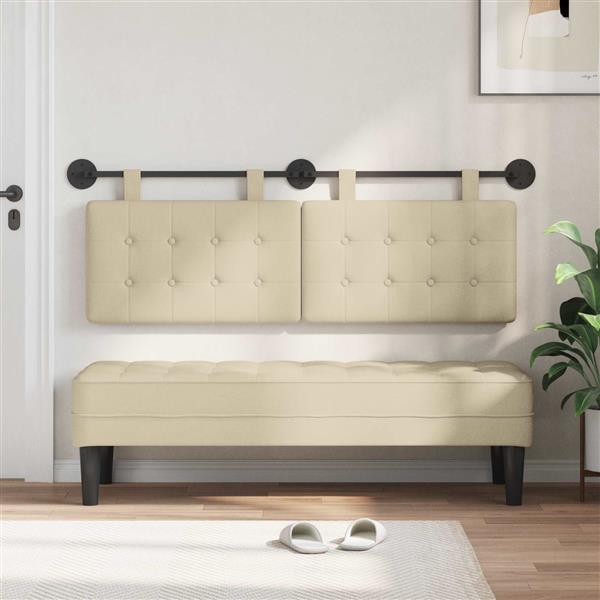 Grote foto vidaxl hangend hoofdeinde stof antiek en kunst stoelen en banken