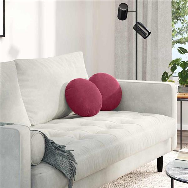 Grote foto vidaxl zitkussens 2 stuks wijnrood 40 x 13 cm fluweel huis en inrichting woningdecoratie