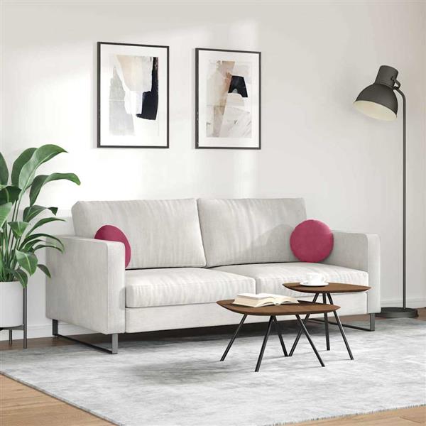 Grote foto vidaxl zitkussens 2 stuks wijnrood 40 x 13 cm fluweel huis en inrichting woningdecoratie