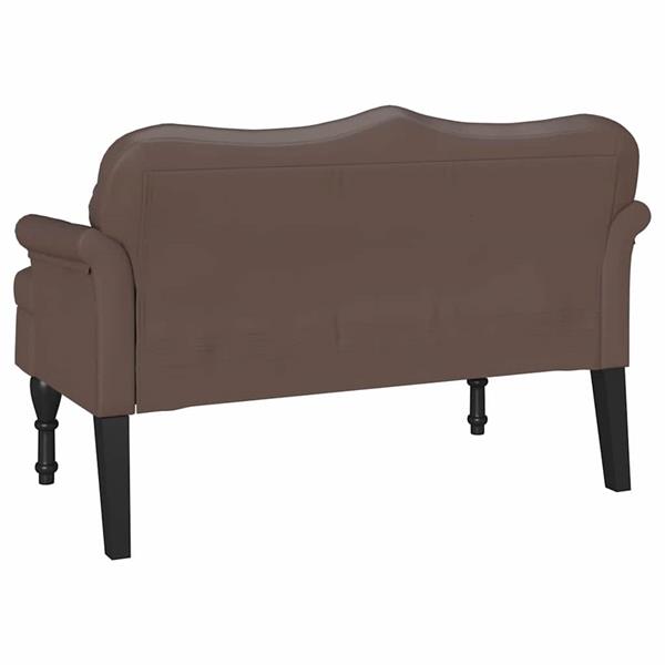 Grote foto vidaxl chesterfield bank met kussen bruin 120 5 x 65 x 75 cm nep leer huis en inrichting overige huis en inrichting
