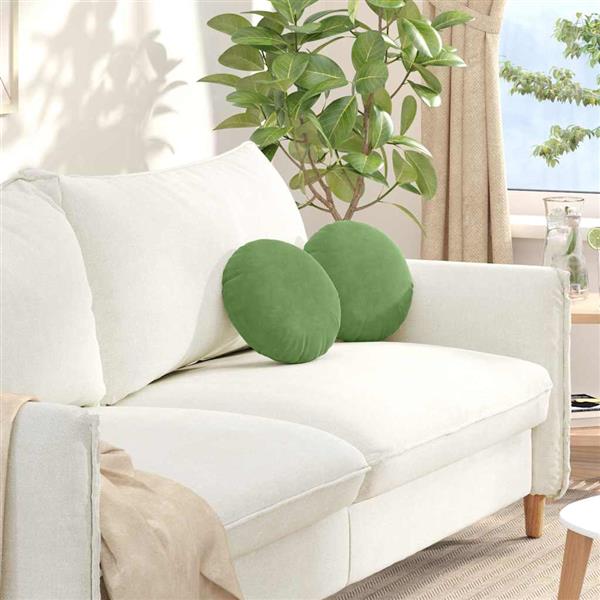 Grote foto vidaxl zitkussens 2 pcs lichtgroen 30 x 13 cm fluweel huis en inrichting woningdecoratie