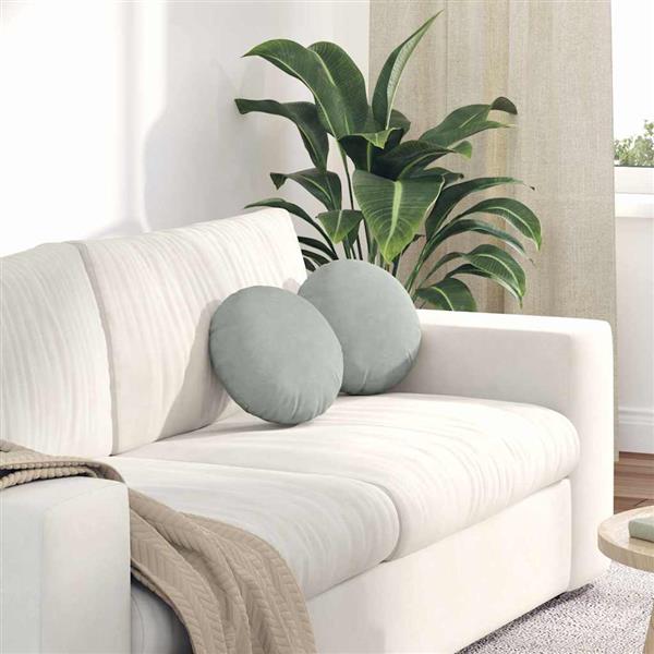 Grote foto vidaxl zitkussens 2 pcs lichtgrijs 30 x 13 cm fluweel huis en inrichting woningdecoratie