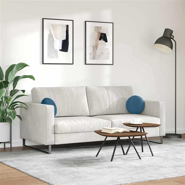 Grote foto vidaxl zitkussens 2 pcs blauw 30 x 13 cm fluweel huis en inrichting woningdecoratie