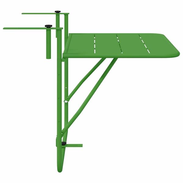 Grote foto vidaxl hangende balkon tafel groen 60 x 39 x 65 cm staal tuin en terras tuinmeubelen