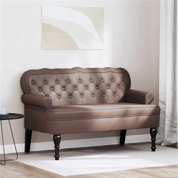Grote foto vidaxl chesterfield bank bruin 119 5 x 64 5 x 75 cm nep leer huis en inrichting overige huis en inrichting