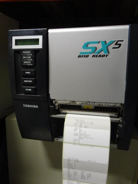Grote foto toshiba tec b sx5t thermal barcode label printer 300dpi lan peel rewinder computers en software printers