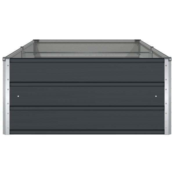 Grote foto vidaxl plantenbak antraciet 195 x 100 x 45 cm gegalvaniseerd staal tuin en terras overige tuin en terras