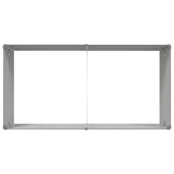 Grote foto vidaxl plantenbak antraciet 195 x 100 x 45 cm gegalvaniseerd staal tuin en terras overige tuin en terras