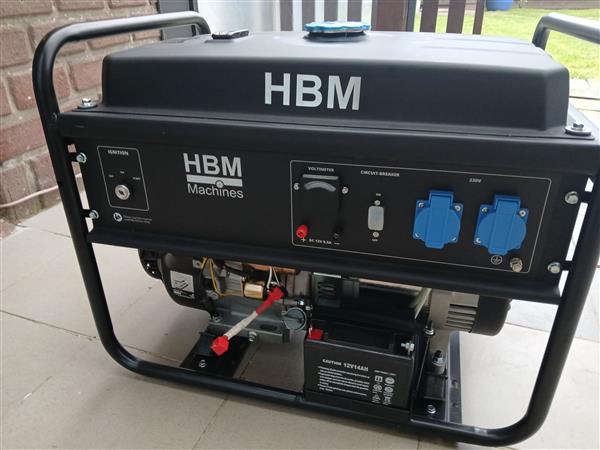 Grote foto stroom aggregaat hbm machines 5500w doe het zelf en verbouw aggregaten