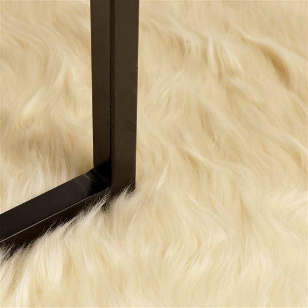 Grote foto vidaxl tapijt van imitatie tafalla cr me 80 cm polyester huis en inrichting vloerbedekking en kleden