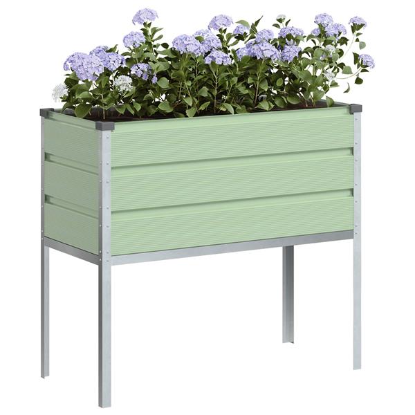 Grote foto vidaxl plantenbak pastelgroen 100 x 45 x 90 cm gegalvaniseerd staal tuin en terras overige tuin en terras